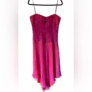 Vintage Laundry by‎ Shelli Segal Women's Pink and Orange Dress size 8
